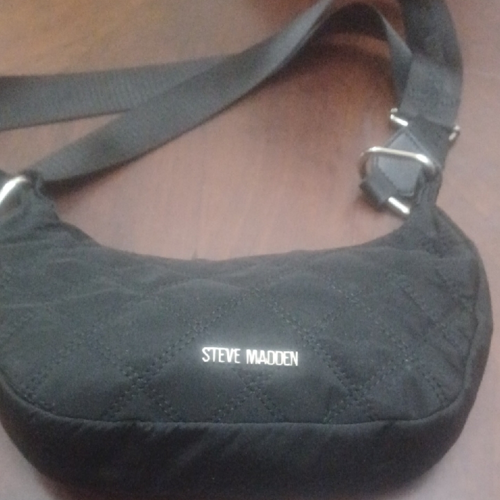 Steve Madden Black Quilted Belt Bag